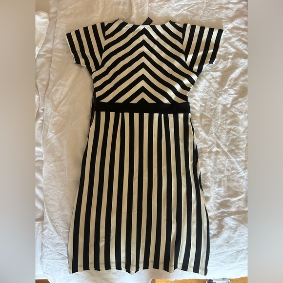 Striped black and white Olsen dress - Picture 2 of 4